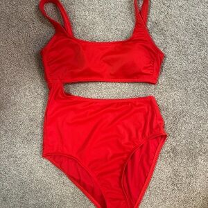 Kona Sol Red Women Swim One Piece